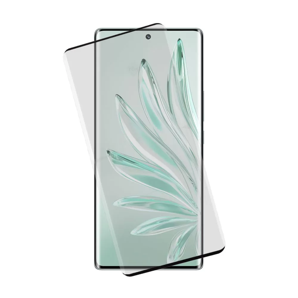 matshop.gr - IDOL 1991 TEMPERED GLASS HONOR 70 6.67" 9H 0.30mm 3D FULL GLUE SEMI CURVED FINGER UNLOCK BLACK FULL COVER