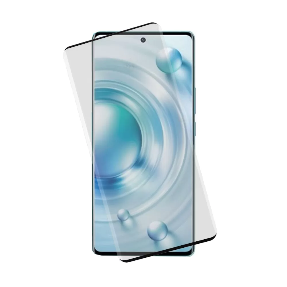 matshop.gr - IDOL 1991 TEMPERED GLASS VIVO X80 PRO 5G 6.78" 9H 0.30mm 3D FULL GLUE SEMI CURVED FINGER UNLOCK BLACK FULL COVER