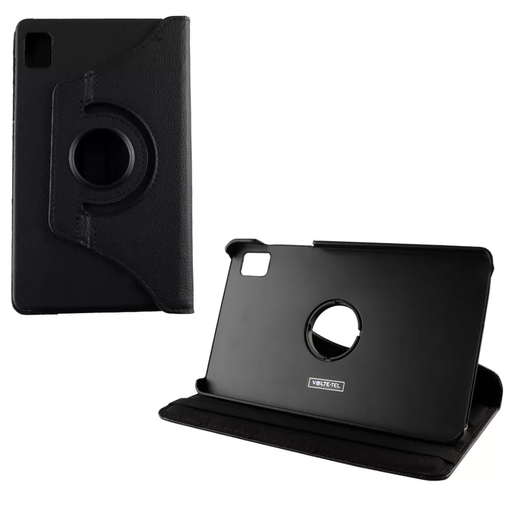 matshop.gr - VOLTE-TEL ΘΗΚΗ REALME PAD MINI 8.7" LEATHER BOOK ROTATING STAND BLACK