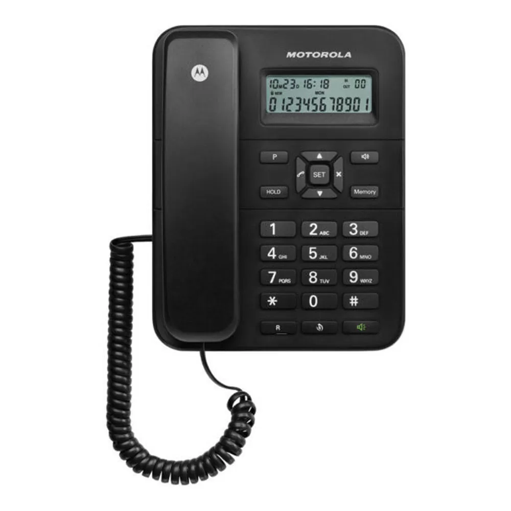 matshop.gr - ΕΝΣΥΡΜΑΤΟ ΤΗΛΕΦΩΝΟ ΨΗΦΙΑΚΟ MOTOROLA CT202 ΜΑΥΡΟ (ΑΝΟΙΧΤΗ ΑΚΡΟΑΣΗ + ΑΝΑΓΝΩΡΙΣΗ ΚΛΗΣΕΩΝ) GR