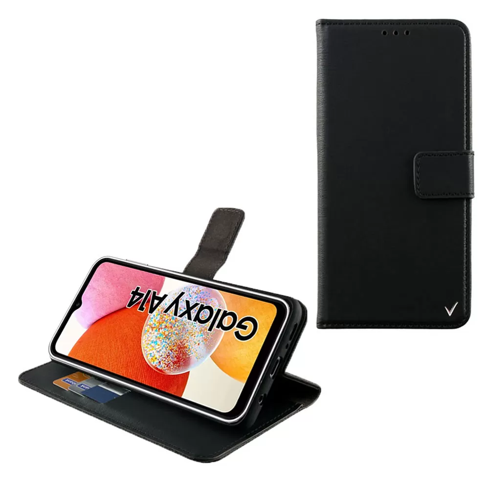 matshop.gr - VOLTE-TEL ΘΗΚΗ SAMSUNG A14 4G A145/A14 5G A146 6.6" ALLURE MAGNET BOOK STAND CLIP BLACK