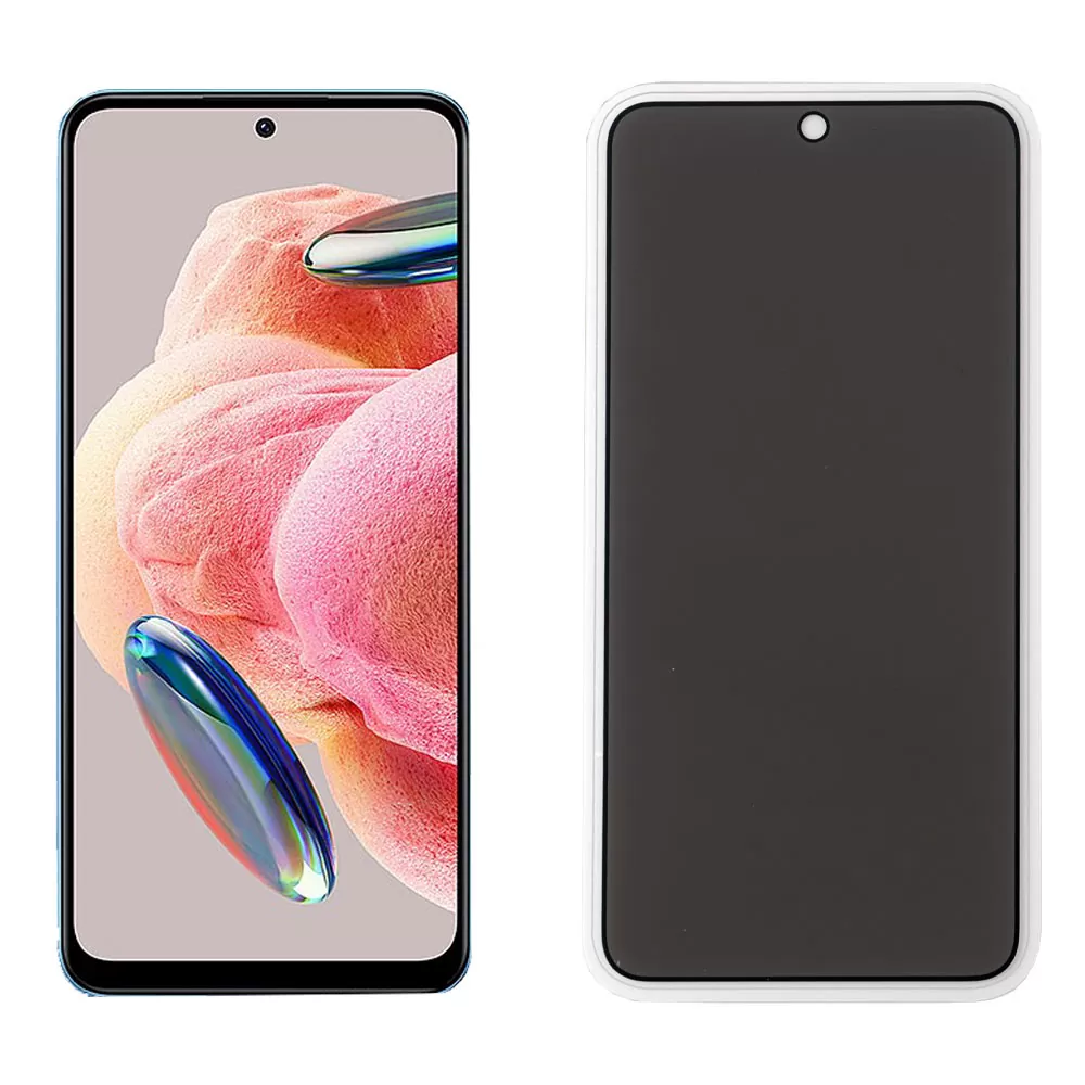matshop.gr - IDOL 1991 TEMPERED GLASS XIAOMI REDMI NOTE 12 5G 6.67" 9H 0.30mm PRIVACY ANTISPY SEMI CURVED FULL GLUE BLACK