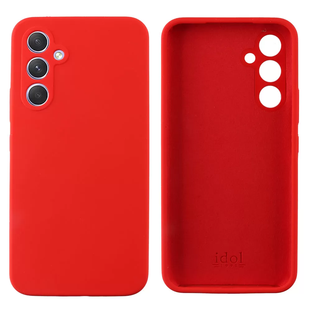 matshop.gr - IDOL 1991 ΘΗΚΗ SAMSUNG A54 5G A546 6.4" VELVET ELITE TPU 4 SIDE FULL CAMERA PROTECTION RED