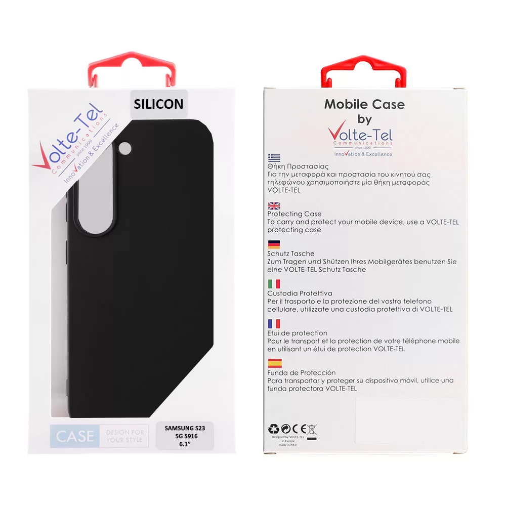 matshop.gr - VOLTE-TEL ΘΗΚΗ SAMSUNG S23 5G S911 6.1" SILICON TPU CAMERA GUARD BLACK