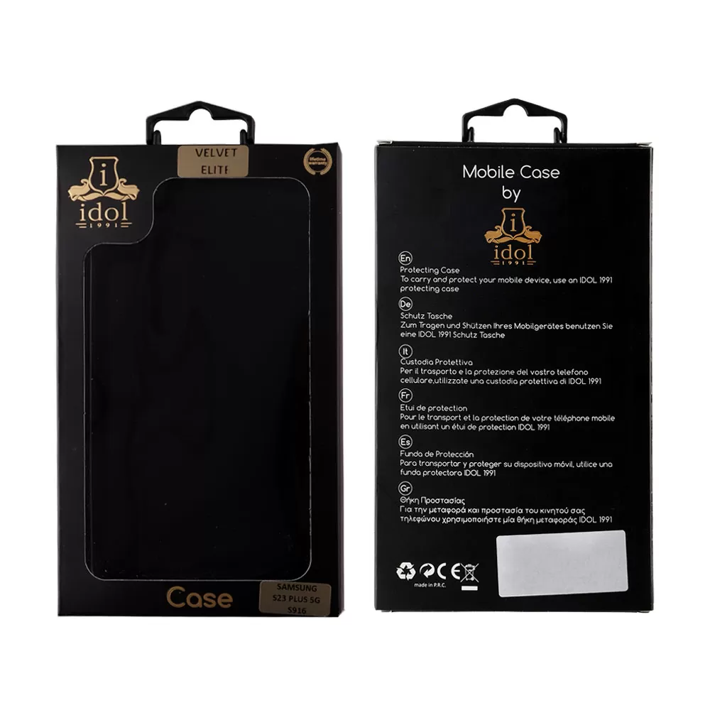 matshop.gr - IDOL 1991 ΘΗΚΗ SAMSUNG S23 PLUS 5G S916 6.6" VELVET ELITE TPU 4 SIDE CAMERA GUARD BLACK