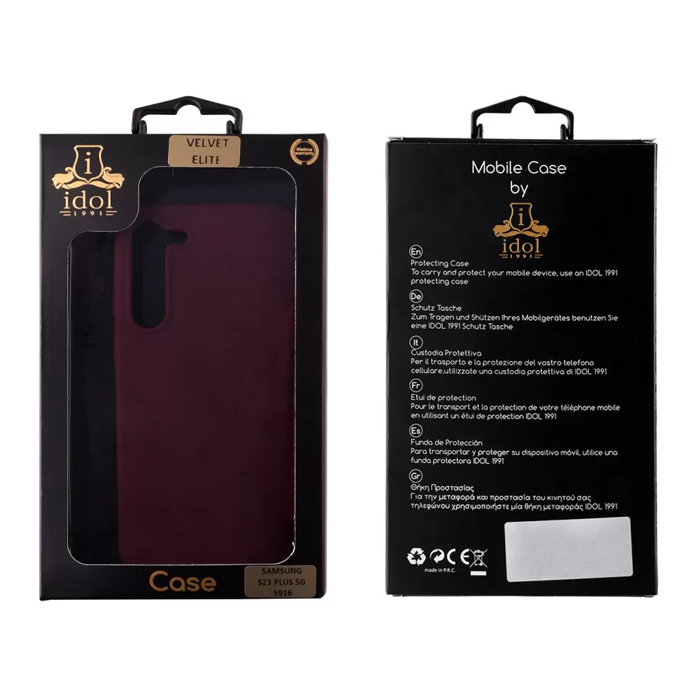 matshop.gr - IDOL 1991 ΘΗΚΗ SAMSUNG S23 PLUS 5G S916 6.6" VELVET ELITE TPU 4 SIDE CAMERA GUARD BURGUNDY