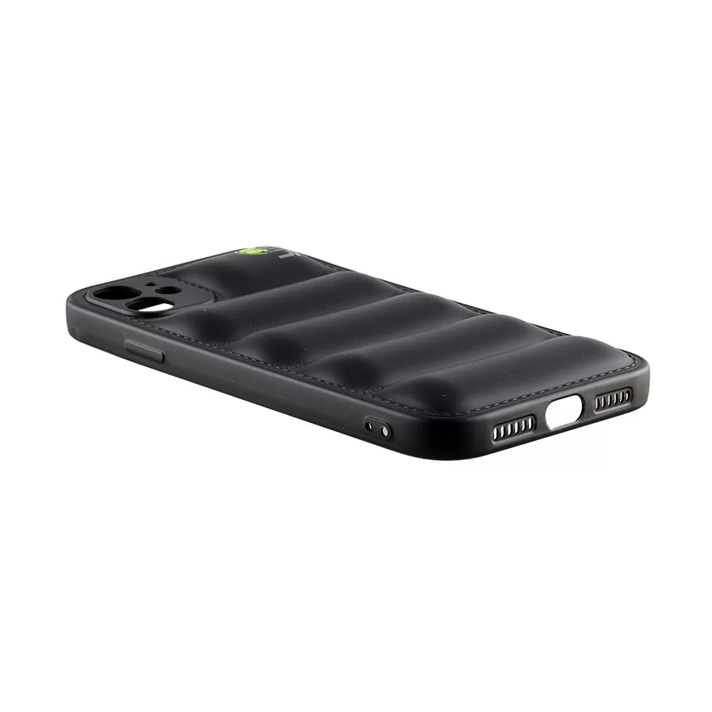 matshop.gr - LIME ΘΗΚΗ IPHONE 12 6.1" BUMPY PUFFER TPU FULL CAMERA PROTECTION BLACK