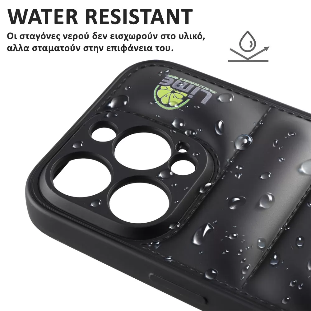 matshop.gr - LIME ΘΗΚΗ IPHONE 14 PRO MAX 6.7" BUMPY PUFFER TPU FULL CAMERA PROTECTION BLACK