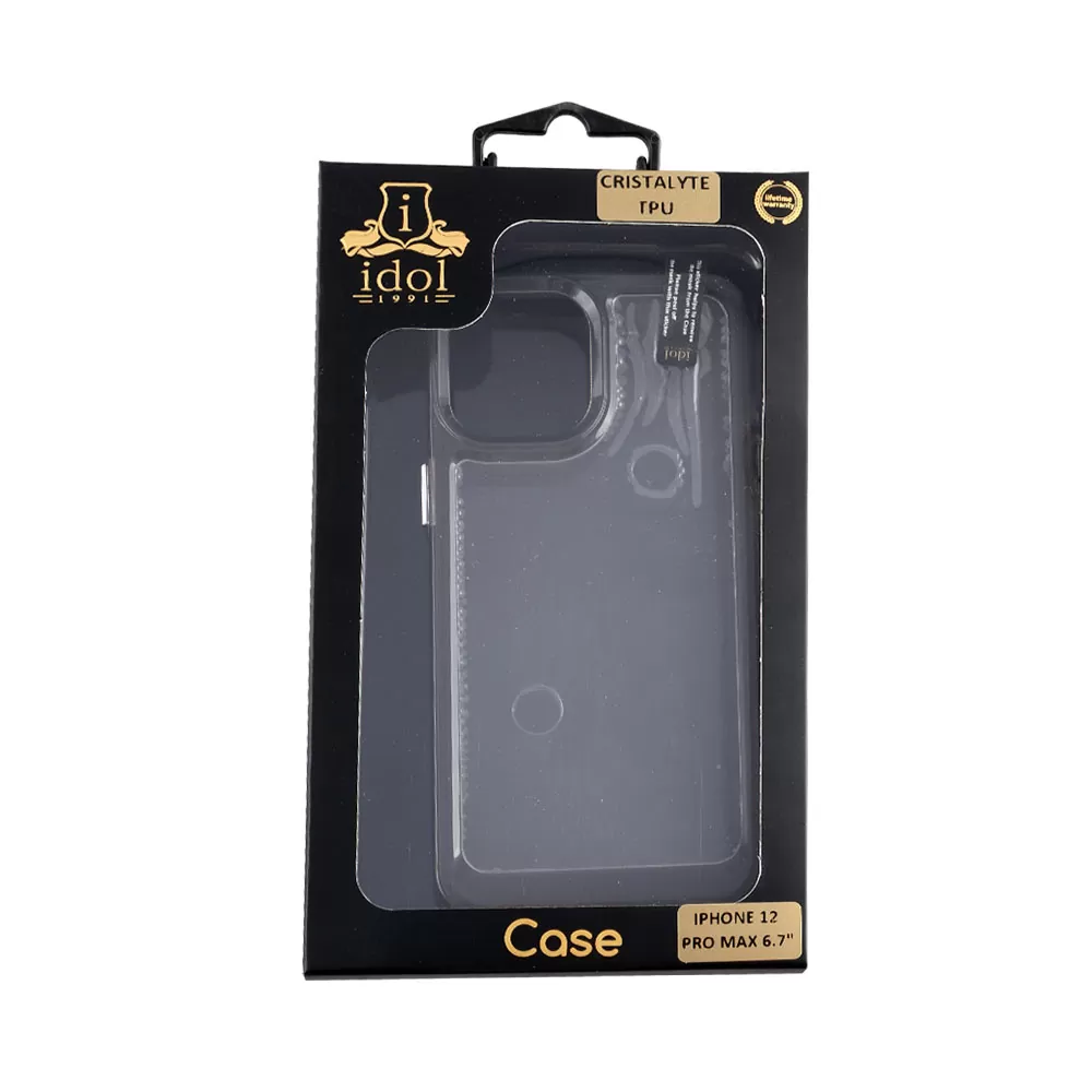 matshop.gr - IDOL 1991 ΘΗΚΗ IPHONE 12 PRO MAX 6.7" CRISTALYTE TPU CAMERA GUARD ΔΙΑΦΑΝΗ ΓΚΡΙ