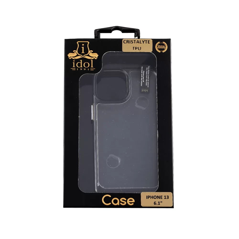 matshop.gr - IDOL 1991 ΘΗΚΗ IPHONE 13 6.1" CRISTALYTE TPU CAMERA GUARD ΔΙΑΦΑΝΗ ΓΚΡΙ
