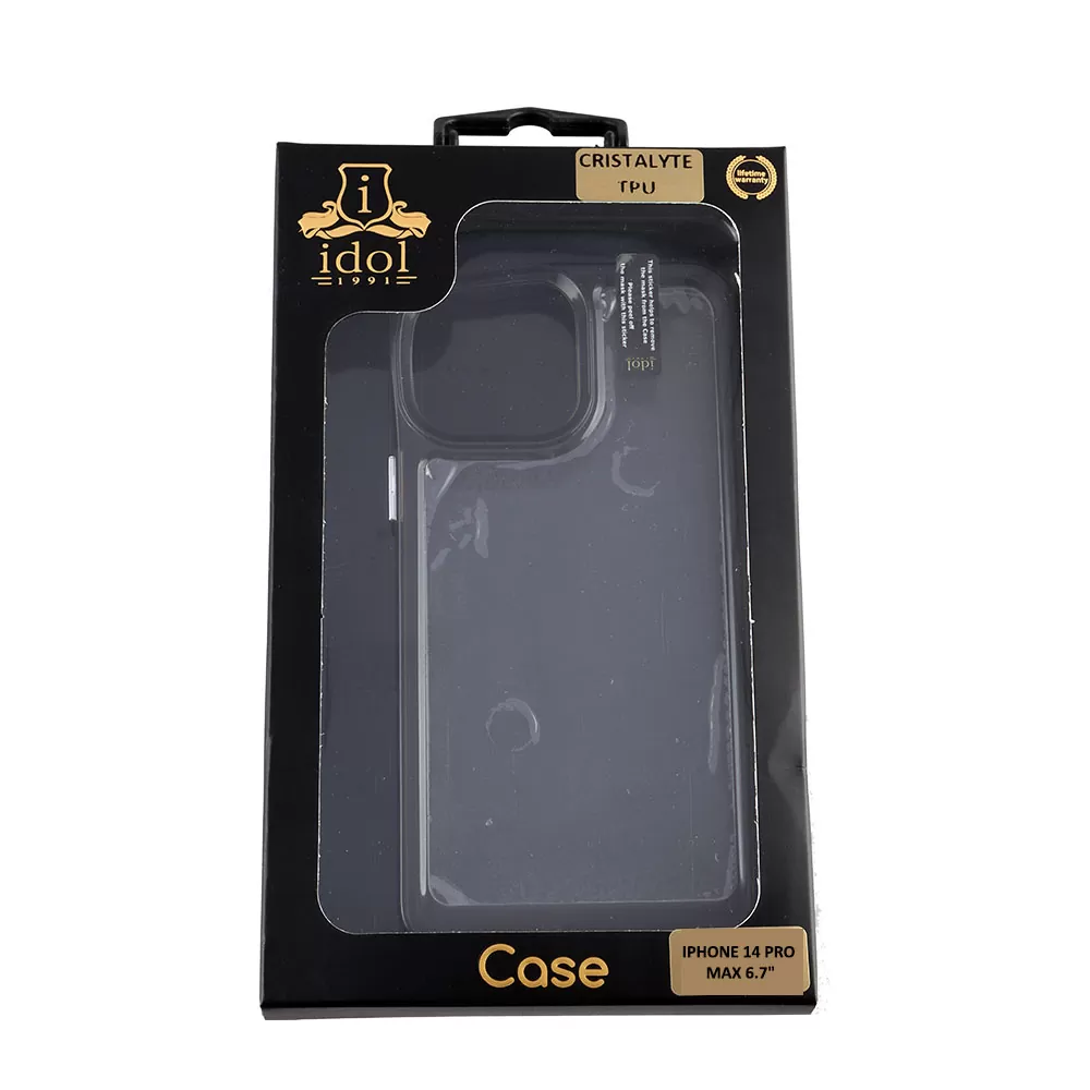 matshop.gr - IDOL 1991 ΘΗΚΗ IPHONE 14 PRO MAX 6.7" CRISTALYTE TPU CAMERA GUARD ΔΙΑΦΑΝΗ ΓΚΡΙ