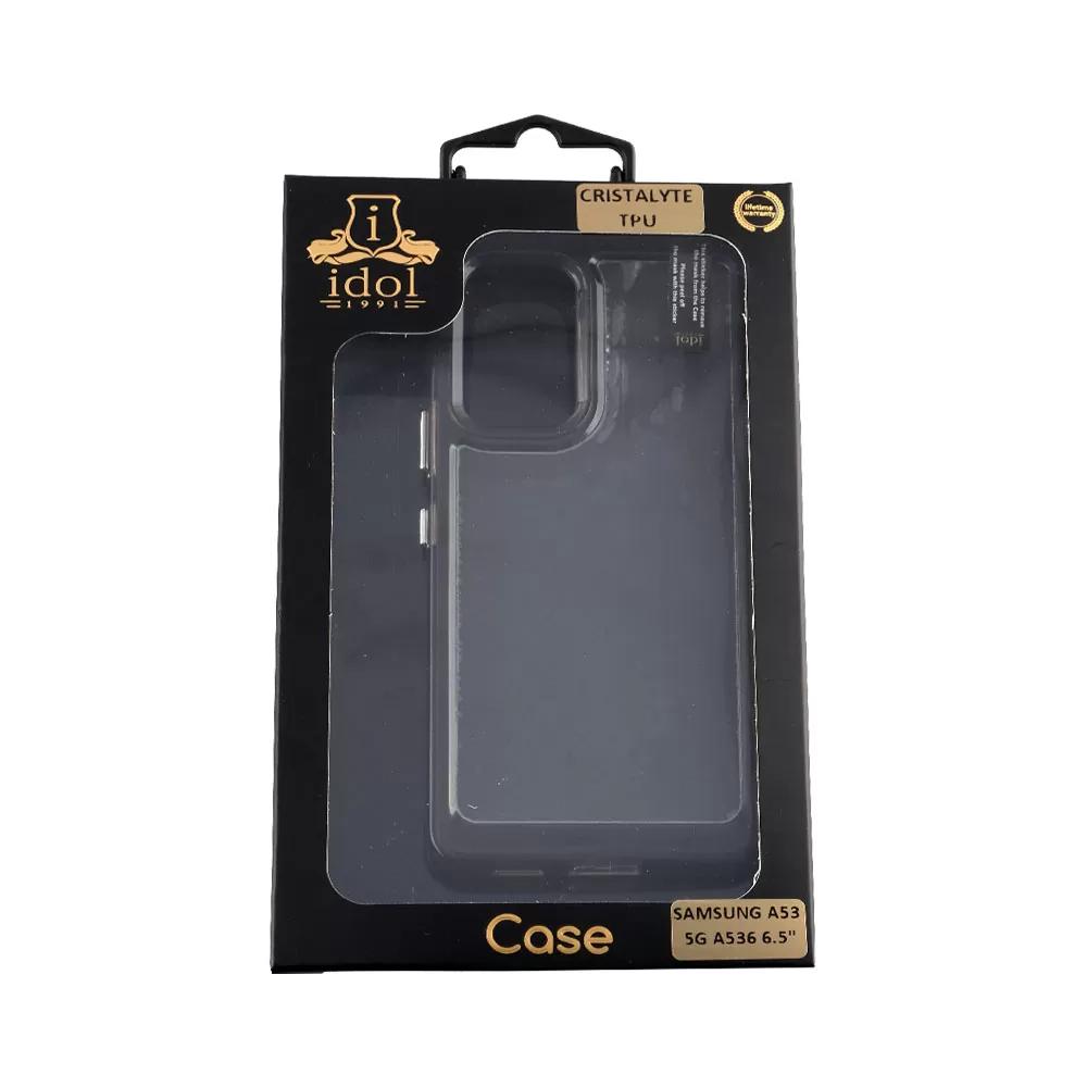 matshop.gr - IDOL 1991 ΘΗΚΗ SAMSUNG A53 5G A536 6.5" CRISTALYTE TPU CAMERA GUARD ΔΙΑΦΑΝΗ ΓΚΡΙ