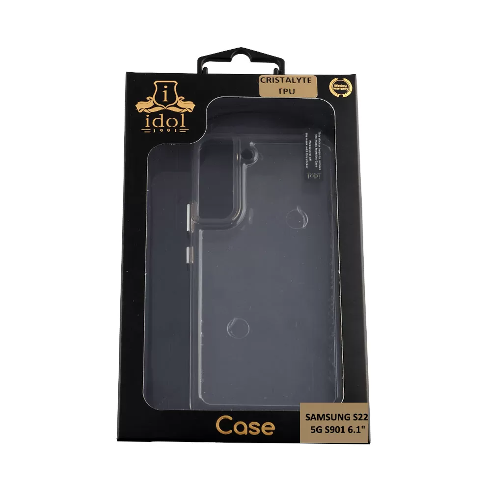 matshop.gr - IDOL 1991 ΘΗΚΗ SAMSUNG S22 5G S901 6.1" CRISTALYTE TPU CAMERA GUARD ΔΙΑΦΑΝΗ ΓΚΡΙ