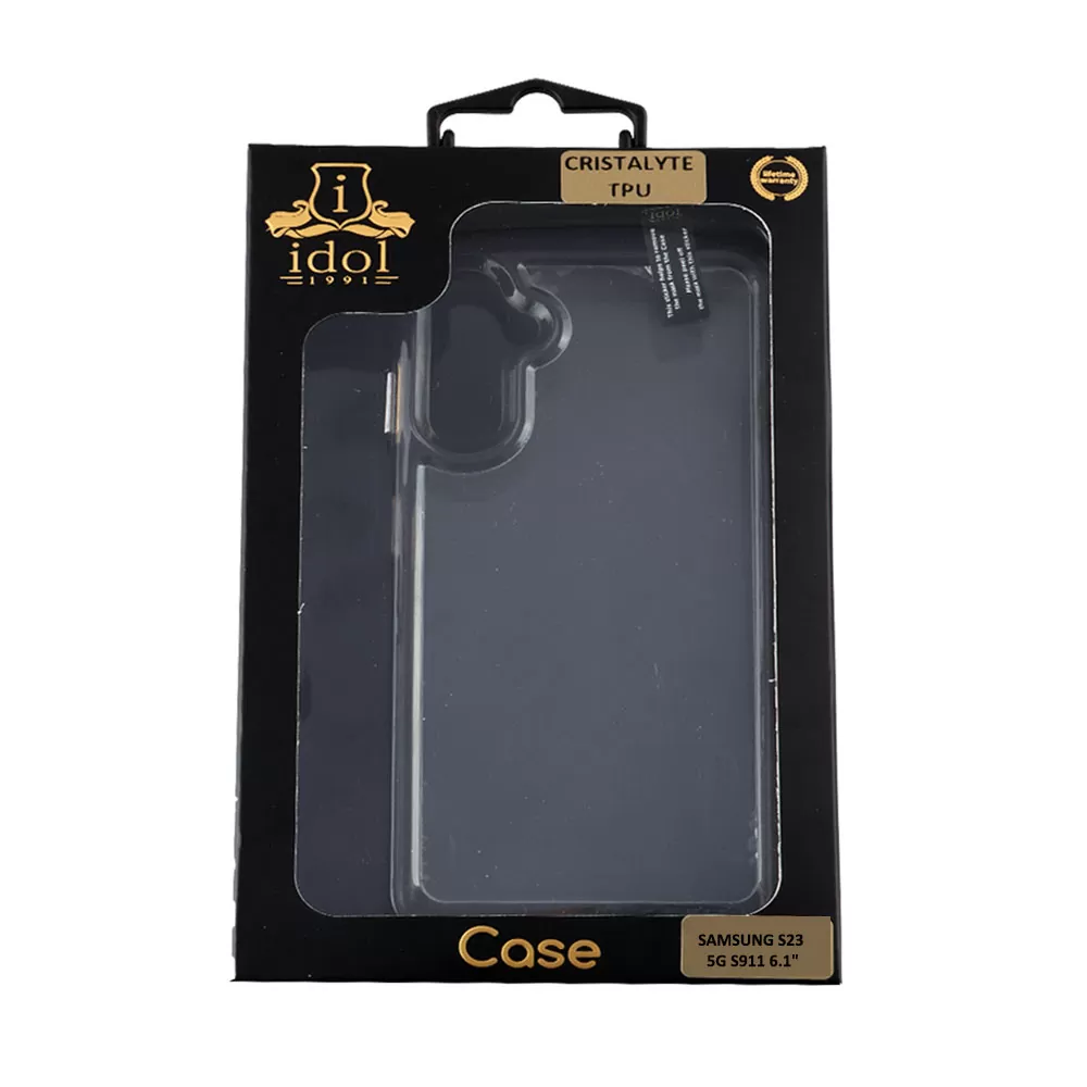 matshop.gr - IDOL 1991 ΘΗΚΗ SAMSUNG S23 5G S911 6.1" CRISTALYTE TPU CAMERA GUARD ΔΙΑΦΑΝΗ ΓΚΡΙ