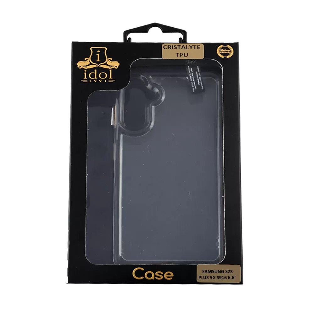 matshop.gr - IDOL 1991 ΘΗΚΗ SAMSUNG S23 PLUS 5G S916 6.6" CRISTALYTE TPU CAMERA GUARD ΔΙΑΦΑΝΗ ΓΚΡΙ