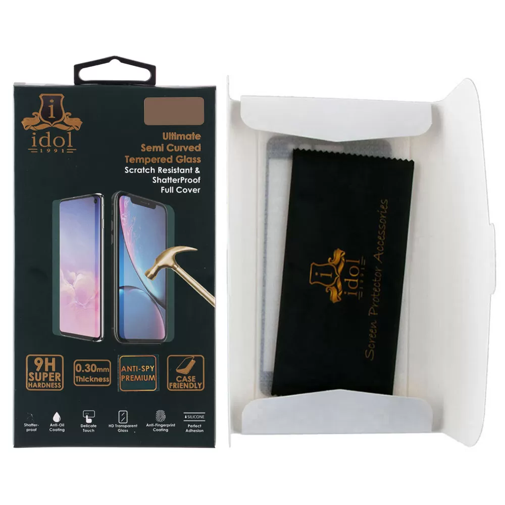 matshop.gr - IDOL 1991 TEMPERED GLASS SAMSUNG A54 5G A546 6.4" 9H 0.30mm PRIVACY ANTISPY SEMI CURVED FULL GLUE BLACK