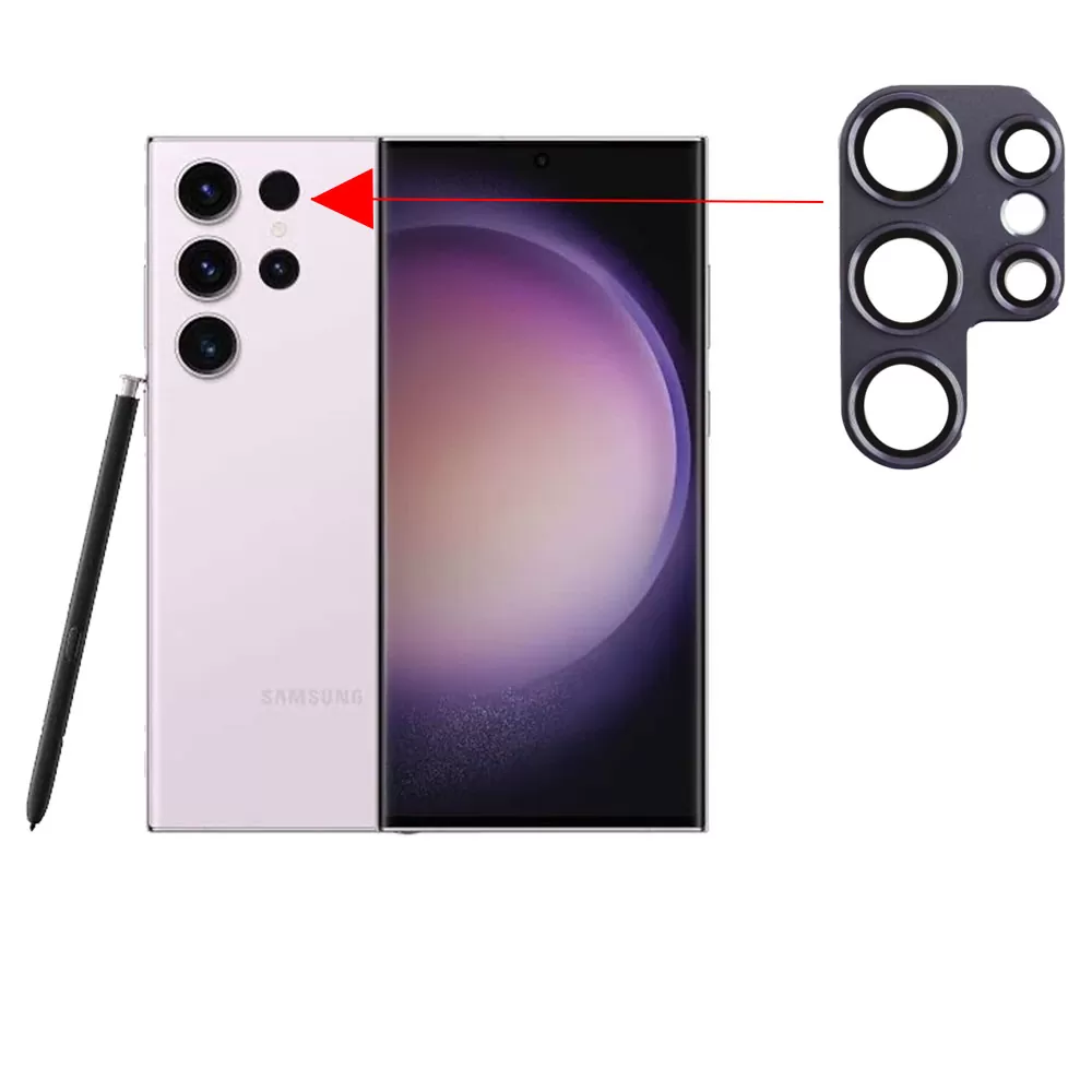 matshop.gr - VOLTE-TEL CAMERA GLASS COVER SAMSUNG S23 ULTRA 5G 6.8" 9H 0.30MM 3D ALUMINIUM-ELECTROPLATING FRAME PURPLE