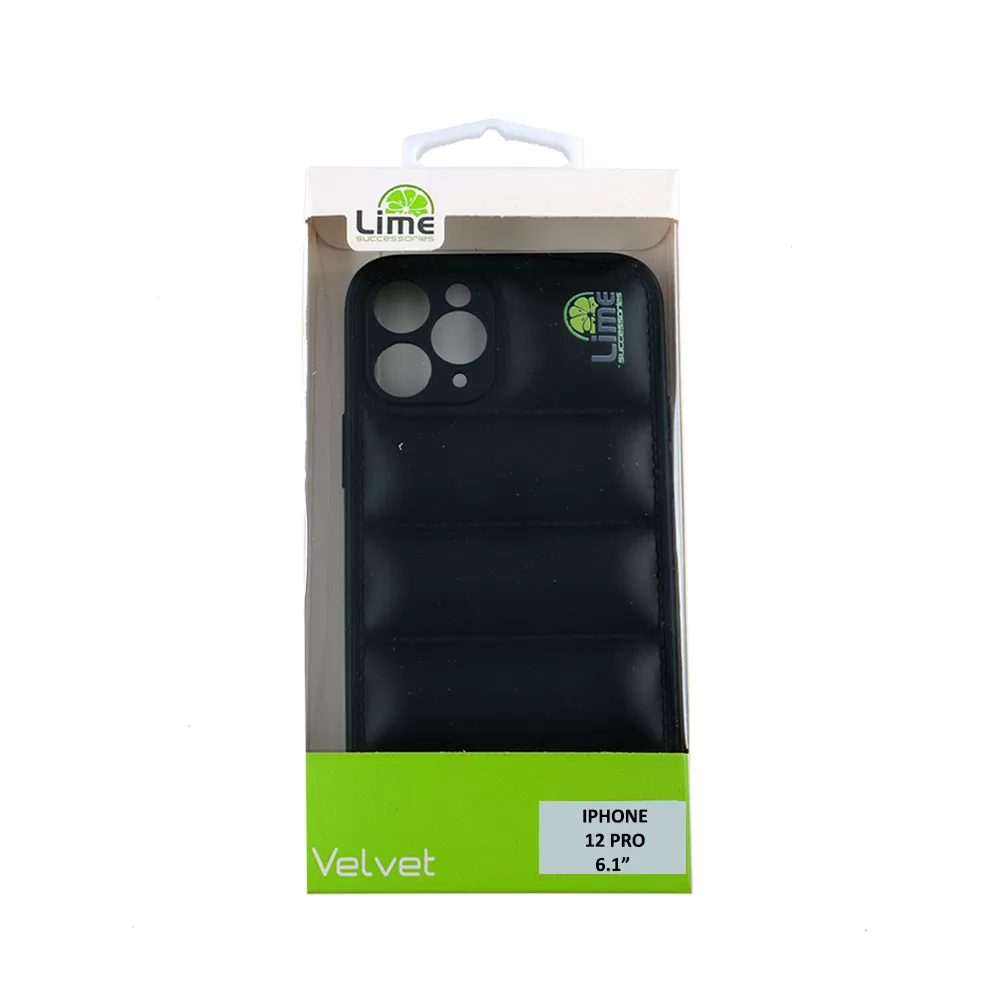 matshop.gr - LIME ΘΗΚΗ IPHONE 12 PRO 6.1" BUMPY PUFFER TPU FULL CAMERA PROTECTION BLACK