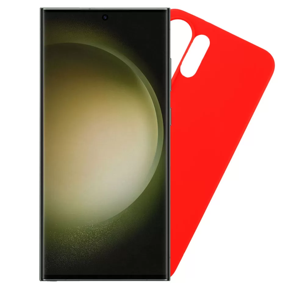 matshop.gr - VOLTE-TEL ΘΗΚΗ SAMSUNG S23 ULTRA 5G S918 6.8" SILICON TPU CAMERA GUARD RED