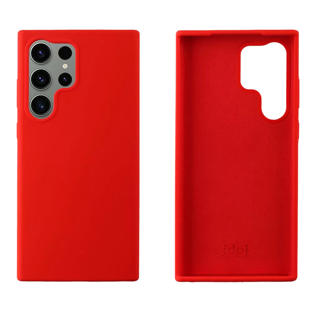 matshop.gr - IDOL 1991 ΘΗΚΗ SAMSUNG S23 ULTRA 5G S918 6.8" VELVET ELITE TPU 4 SIDE CAMERA GUARD RED