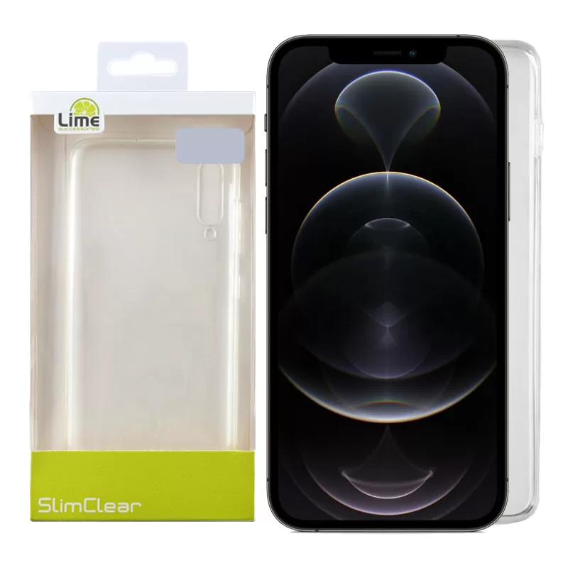 matshop.gr - LIME ΘΗΚΗ IPHONE 12 PRO / IPHONE 12 6.1" SLIMCLEAR TPU CAMERA GUARD ΔΙΑΦΑΝΗ