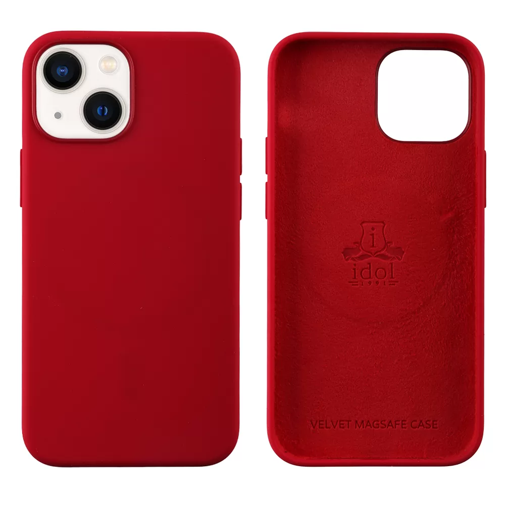 matshop.gr - IDOL 1991 ΘΗΚΗ IPHONE 14 PLUS 6.7" VELVET MAGSAFE TPU CAMERA GUARD RED