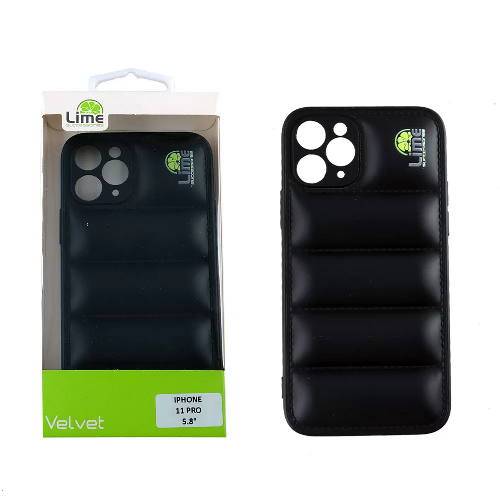 matshop.gr - LIME ΘΗΚΗ IPHONE 11 PRO 5.8" BUMPY PUFFER TPU FULL CAMERA PROTECTION BLACK