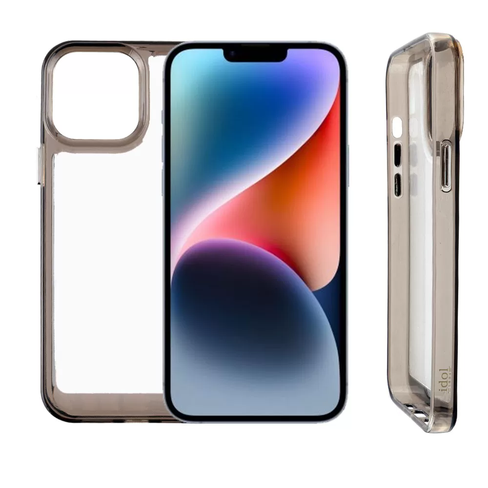 matshop.gr - IDOL 1991 ΘΗΚΗ IPHONE 14 6.1" CRISTALYTE TPU CAMERA GUARD ΔΙΑΦΑΝΗ ΓΚΡΙ