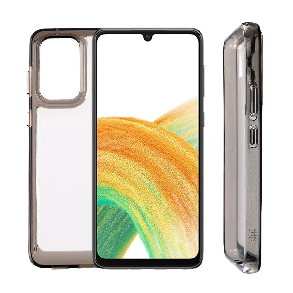 matshop.gr - IDOL 1991 ΘΗΚΗ SAMSUNG A33 5G A336 6.4" CRISTALYTE TPU CAMERA GUARD ΔΙΑΦΑΝΗ ΓΚΡΙ