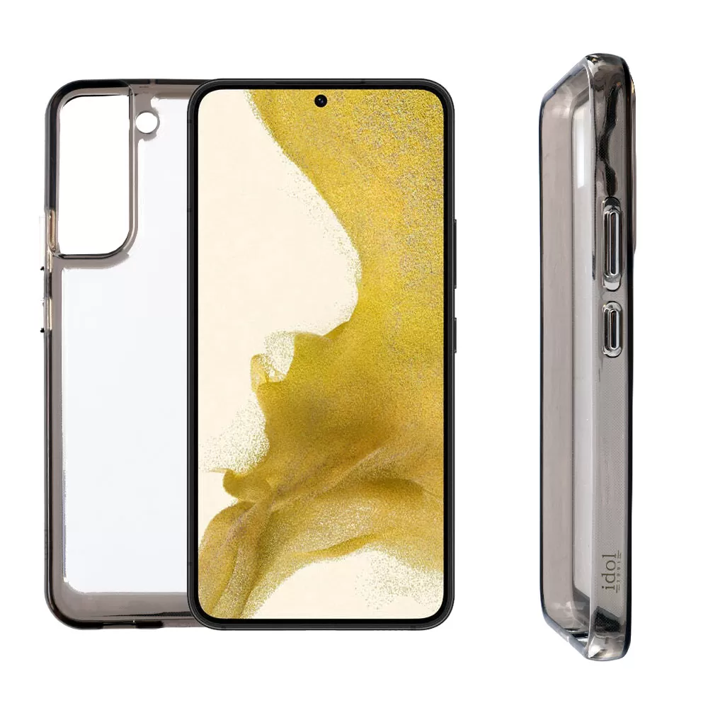 matshop.gr - IDOL 1991 ΘΗΚΗ SAMSUNG S22 5G S901 6.1" CRISTALYTE TPU CAMERA GUARD ΔΙΑΦΑΝΗ ΓΚΡΙ