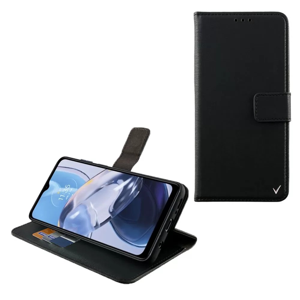 matshop.gr - VOLTE-TEL ΘΗΚΗ MOTOROLA MOTO E22 6.5" ALLURE MAGNET BOOK STAND CLIP BLACK