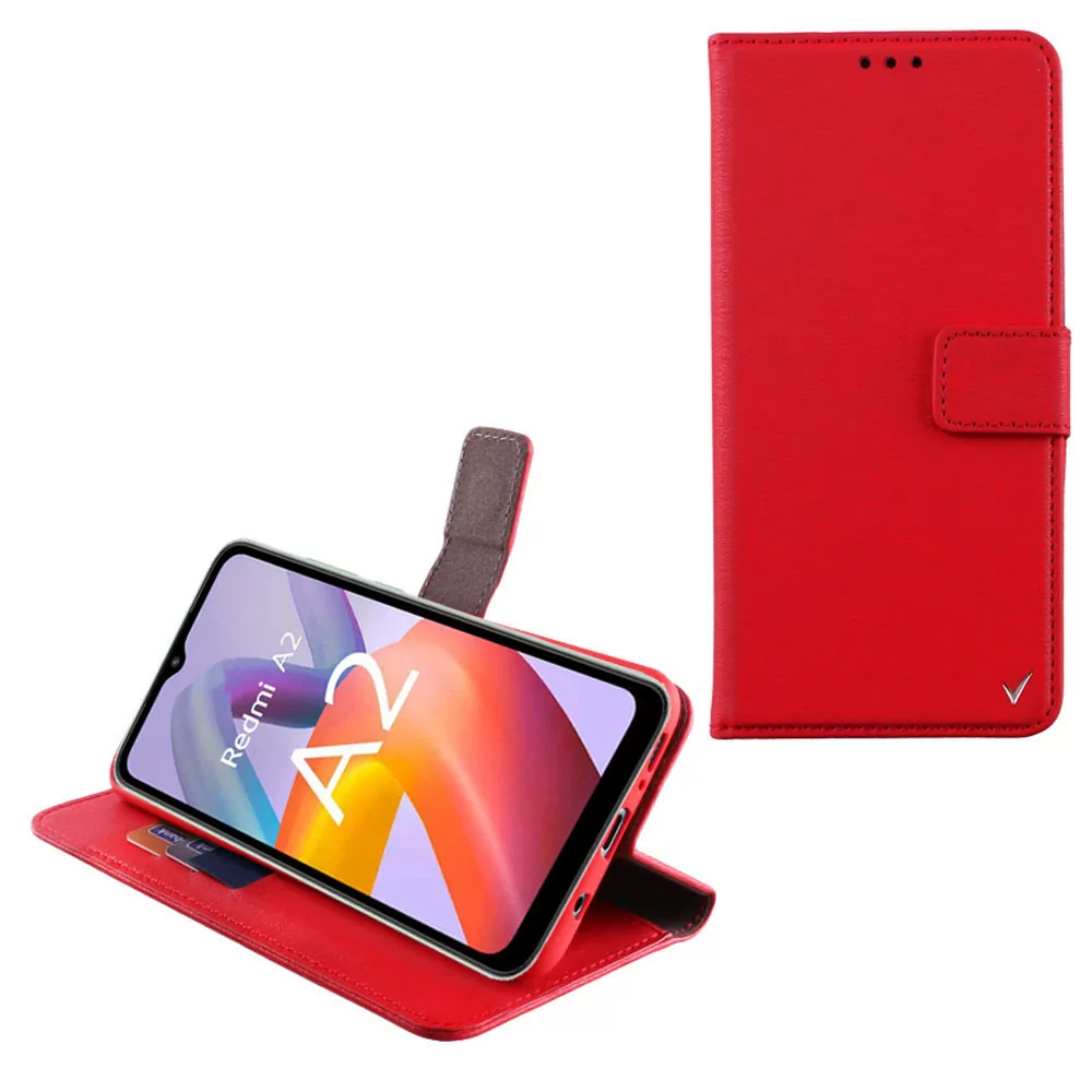 matshop.gr - VOLTE-TEL ΘΗΚΗ XIAOMI REDMI A1/REDMI A2 6.52" ALLURE MAGNET BOOK STAND CLIP RED