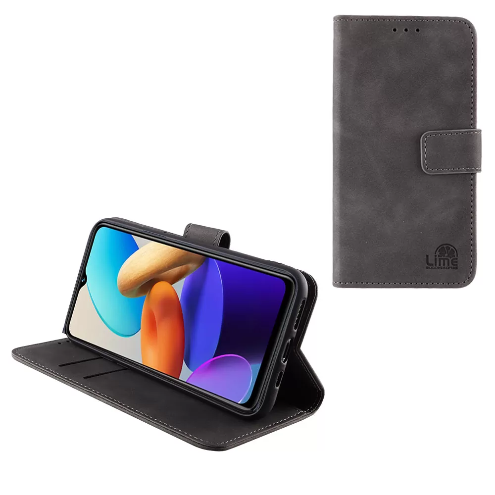 matshop.gr - LIME ΘΗΚΗ VIVO Y35 6.58" ESSENTIAL MAGNET BOOK STAND CLIP  GREY