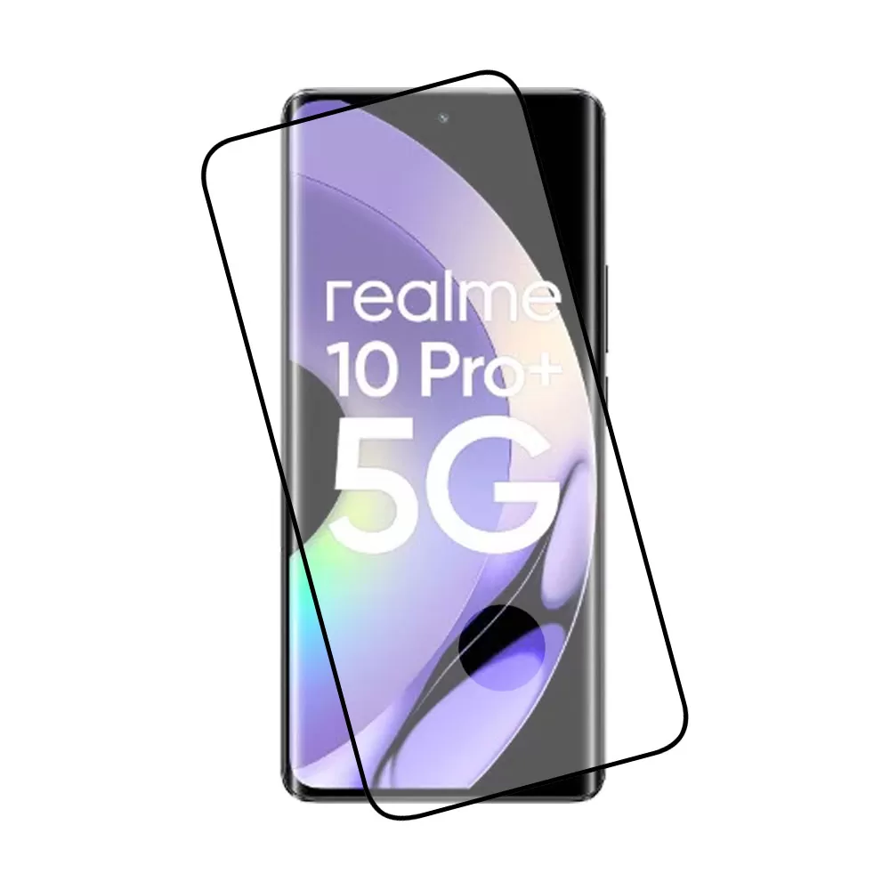 matshop.gr - IDOL 1991 TEMPERED GLASS REALME 10 PRO+ 5G 6.7" 9H 0.25mm 3D EDGE GLUE SEMI CURVED FINGER UNLOCK BLACK