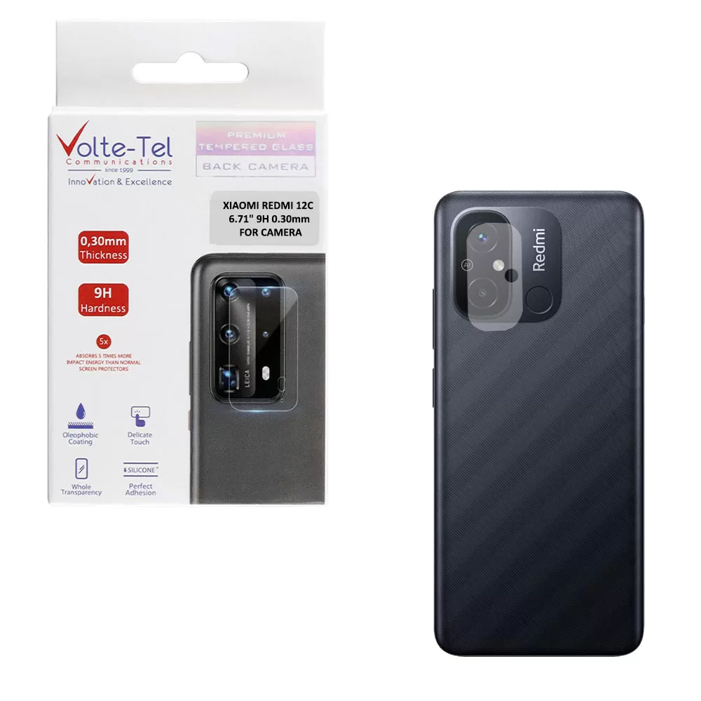 matshop.gr - VOLTE-TEL TEMPERED GLASS XIAOMI REDMI 12C 6.71" 9H 0.30mm FOR CAMERA