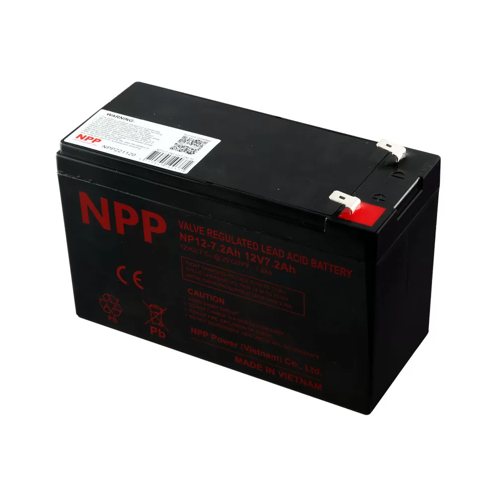 matshop.gr - NPP ΜΠΑΤΑΡΙΕΣ ΜΟΛΥΒΔΟΥ 12V 7.2Ah (151X65X95) NP12-7.2  ΑΚΡΟΔΕΚΤΗΣ T2/F2 6.35mm