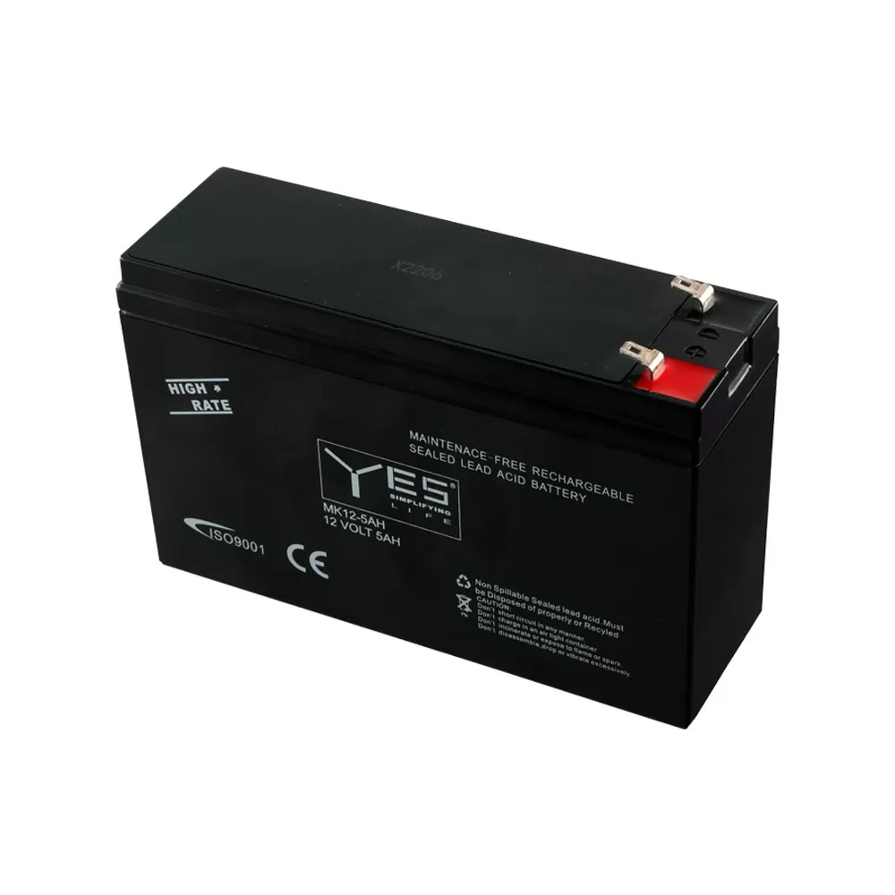 matshop.gr - YES ΜΠΑΤΑΡΙΕΣ ΜΟΛΥΒΔΟΥ 12V 5.0Ah (151X52X93) MK12-5AH ΑΚΡΟΔΕΚΤΗΣ T1/F1 4,75mm