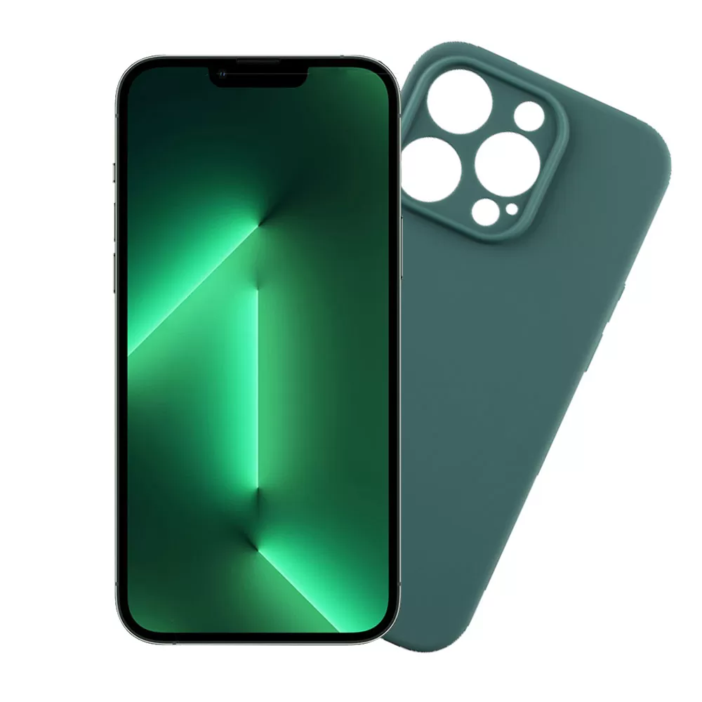 matshop.gr - VOLTE-TEL ΘΗΚΗ IPHONE 14 PRO 6.1" SILICON TPU CAMERA GUARD DARK GREEN