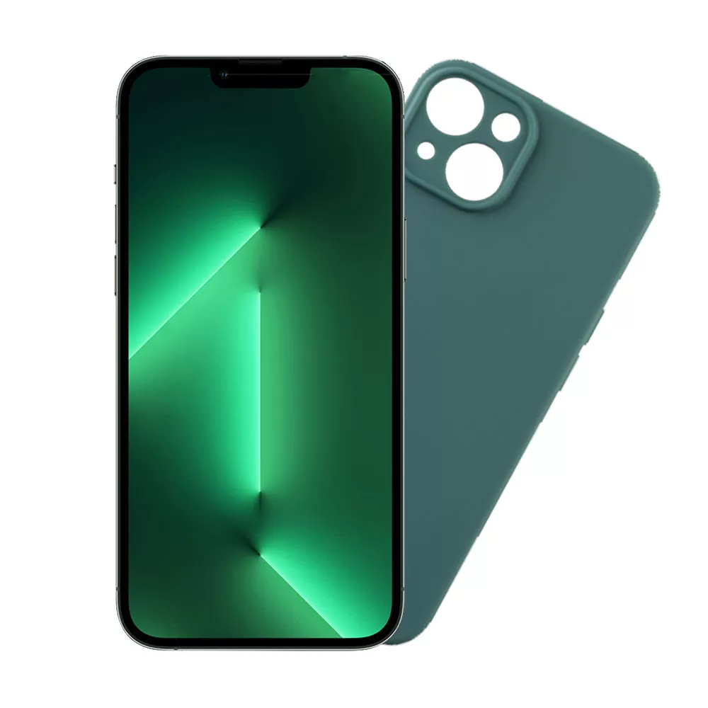 matshop.gr - VOLTE-TEL ΘΗΚΗ IPHONE 14 PLUS 6.7" SILICON TPU CAMERA GUARD DARK GREEN