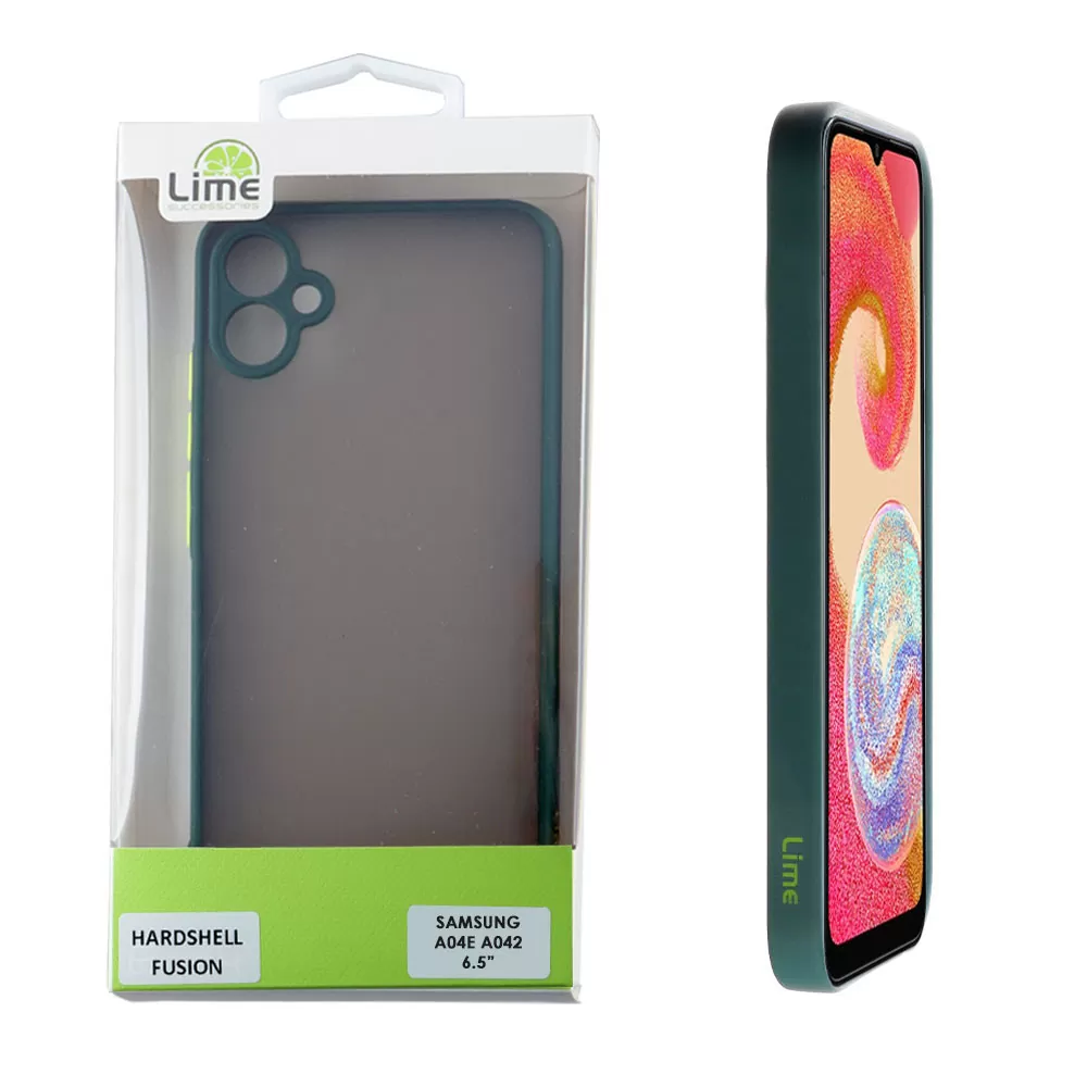 matshop.gr - LIME ΘΗΚΗ SAMSUNG A04e A042 6.5" HARDSHELL FUSION FULL CAMERA PROTECTION GREEN WITH YELLOW KEYS
