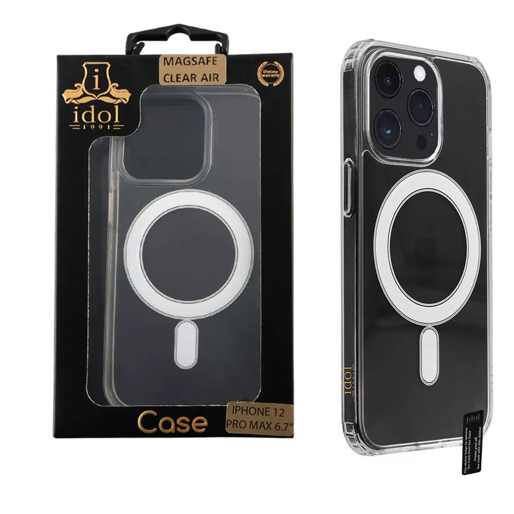 matshop.gr - IDOL 1991 ΘΗΚΗ IPHONE 12 PRO MAX 6.7" MAGSAFE ANTISHOCK CLEAR AIR BACK COVER TPU CAMERA GUARD ΔΙΑΦΑΝΗ