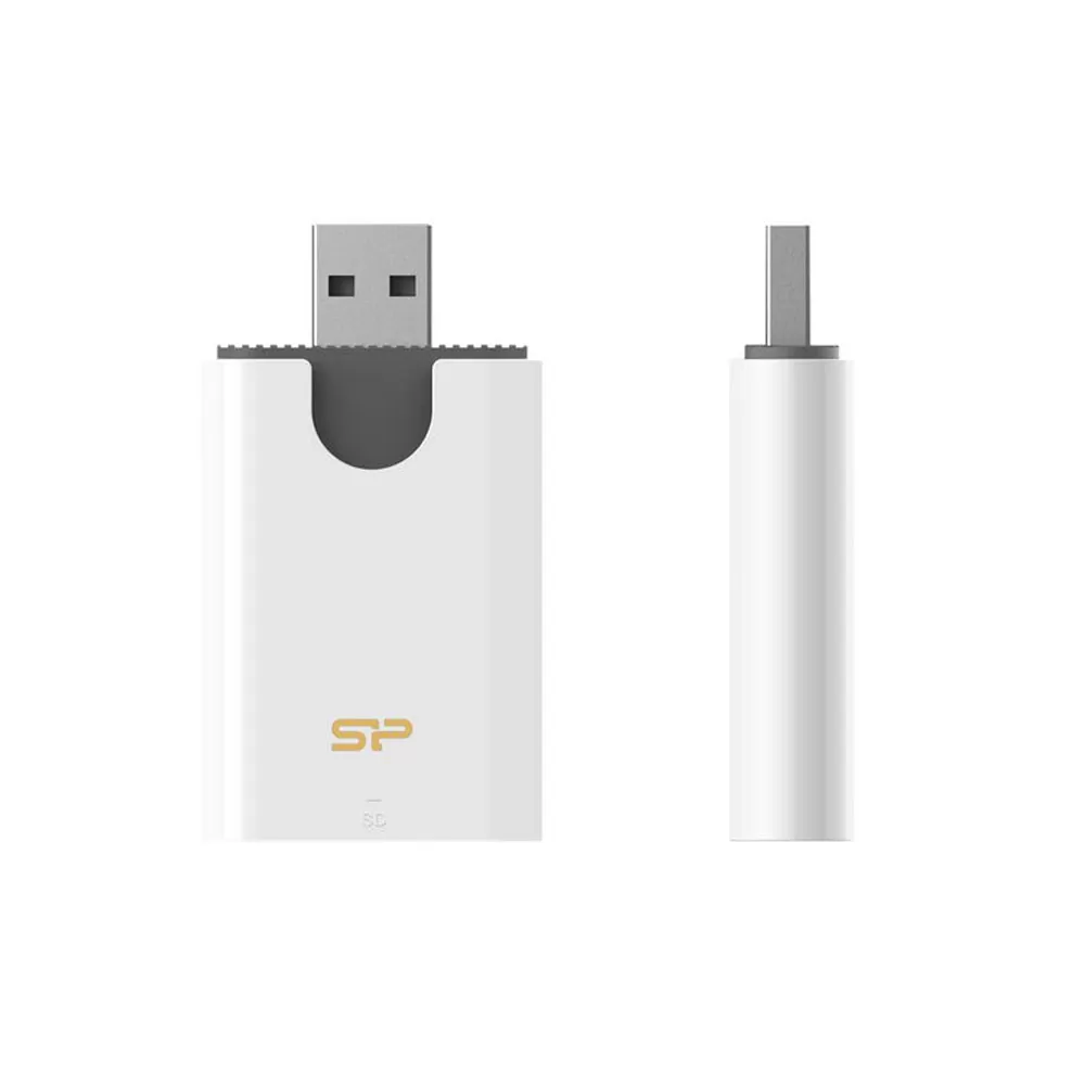 matshop.gr - SILICON POWER CARD READER COMBO USB 3.2 GEN.1 SPU3AT5REDEL300W WHITE