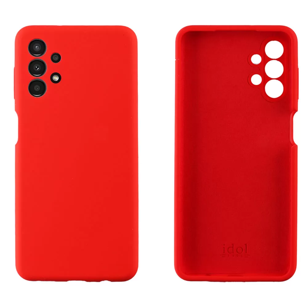 matshop.gr - IDOL 1991 ΘΗΚΗ SAMSUNG A13 4G A135/A137 6.6" VELVET ELITE TPU 4 SIDE FULL CAMERA PROTECTION RED