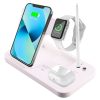 matshop.gr - NSP N21 WIRELESS CHARGER 4 IN 1 (PHONE 15W/SMARTWATCH 2W/BLUETOOTH 3W/APPLE PENCIL 1W) USB-C 1m WHITE