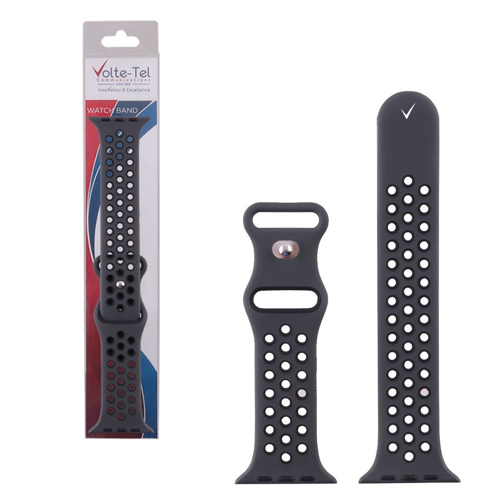 matshop.gr - VOLTE-TEL ΛΟΥΡΑΚΙ ΡΟΛΟΓΙΟΥ ΣΙΛΙΚΟΝΗΣ APPLE WATCH 38/40/41mm SPORT LOOP BLACK VT100