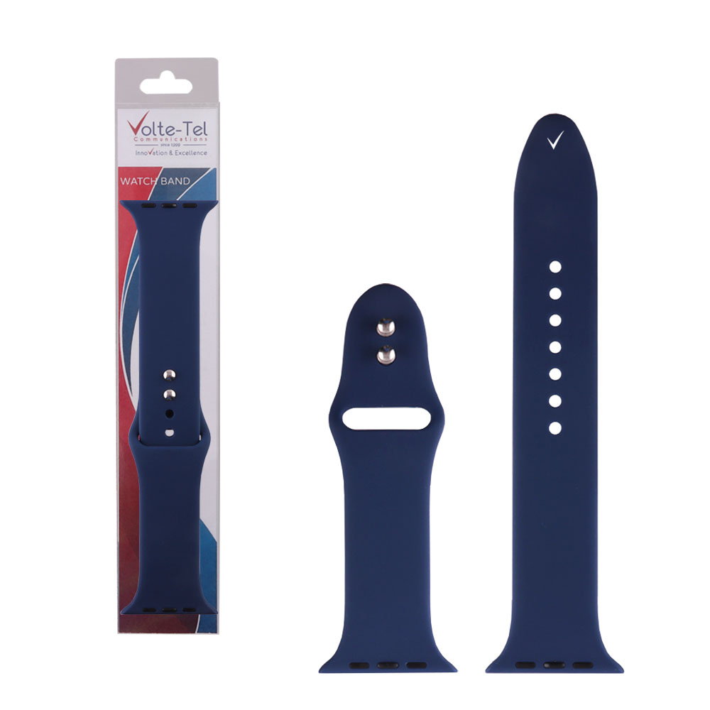 matshop.gr - VOLTE-TEL ΛΟΥΡΑΚΙ ΡΟΛΟΓΙΟΥ ΣΙΛΙΚΟΝΗΣ APPLE WATCH 38/40/41mm ICONBAND MIDNIGHT BLUE VT104