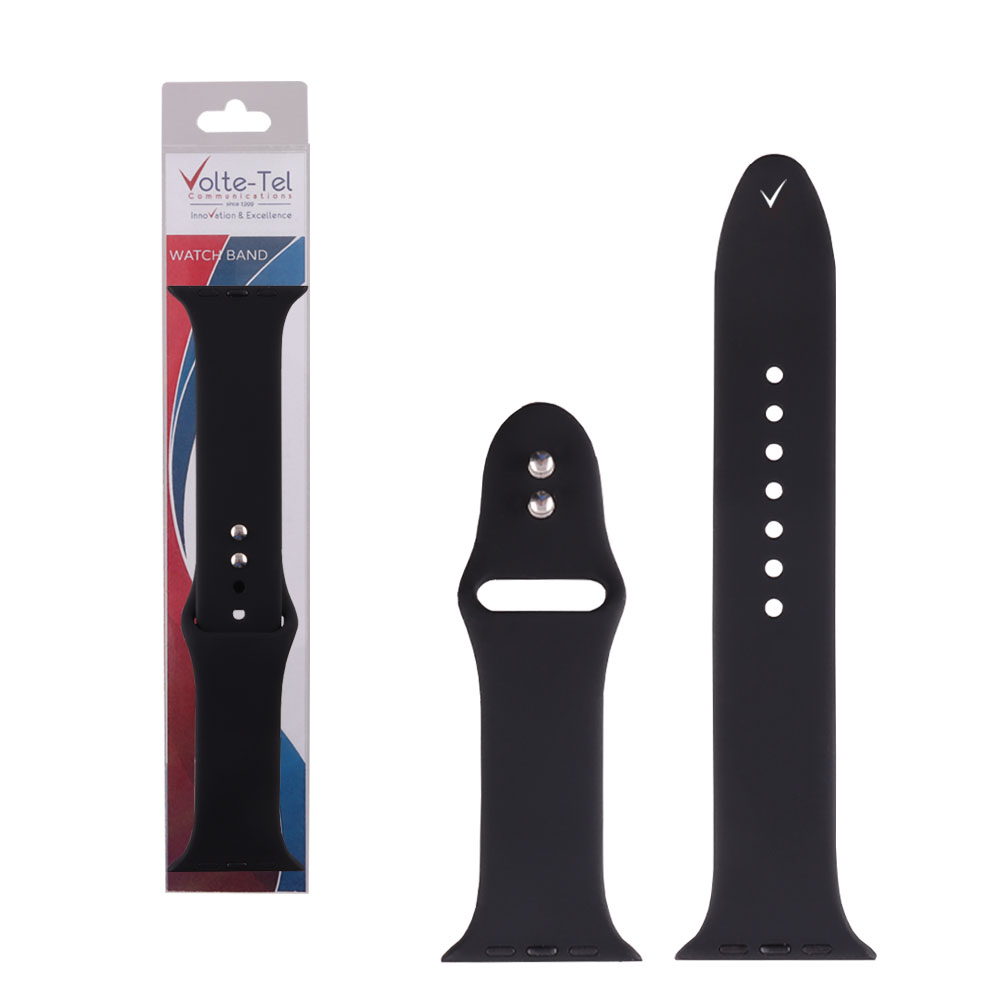 matshop.gr - VOLTE-TEL ΛΟΥΡΑΚΙ ΡΟΛΟΓΙΟΥ ΣΙΛΙΚΟΝΗΣ APPLE WATCH 42/44/45/49mm ICONBAND BLACK VT104