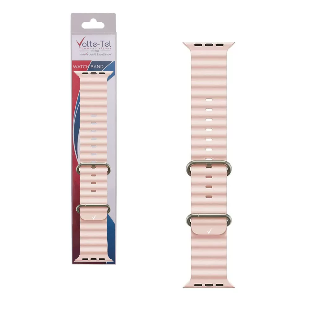matshop.gr - VOLTE-TEL ΛΟΥΡΑΚΙ ΡΟΛΟΓΙΟΥ APPLE WATCH 42/44/45/49mm OCEAN BAND LOOP LIGHT PINK VT107