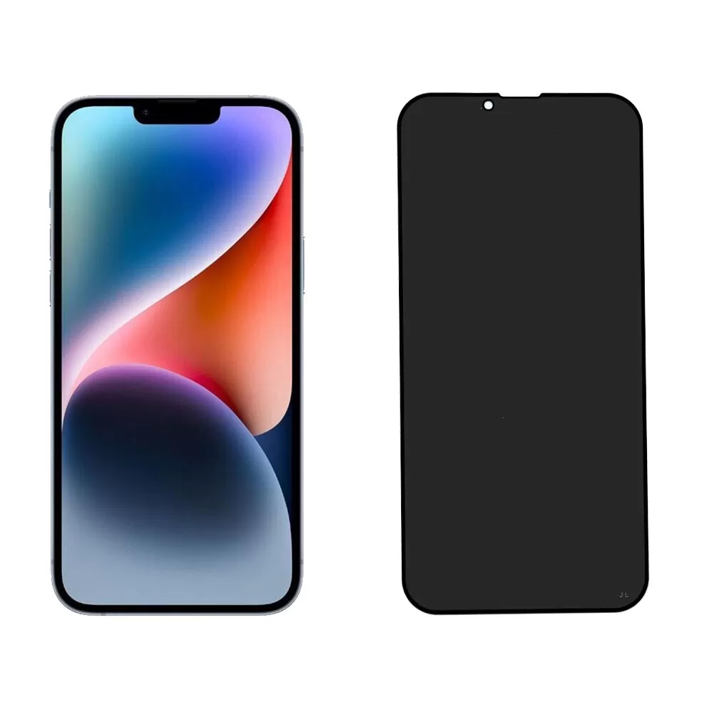 matshop.gr - IDOL 1991 TEMPERED GLASS IPHONE 14 PLUS 6.7" 9H 0.30mm PRIVACY ANTISPY SEMI CURVED FULL GLUE BLACK