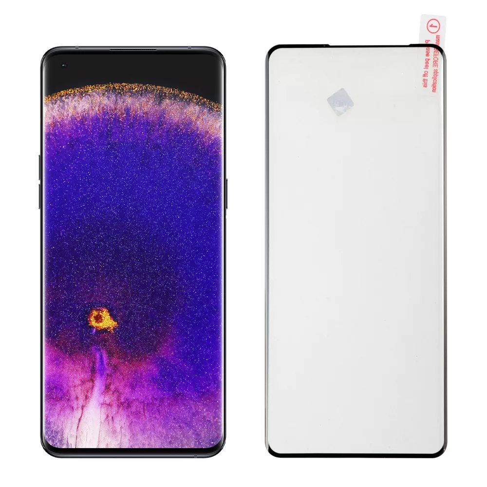 matshop.gr - IDOL 1991 TEMPERED GLASS OPPO FIND X5 6.55" 9H 0.30mm 3D EDGE GLUE SEMI CURVED FINGER UNLOCK BLACK